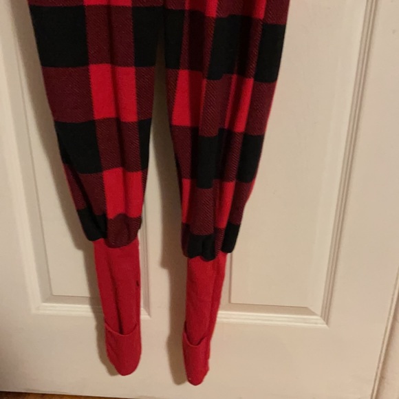 Milk Lounge Plaid hoodie onesie Size Small - Picture 13 of 14